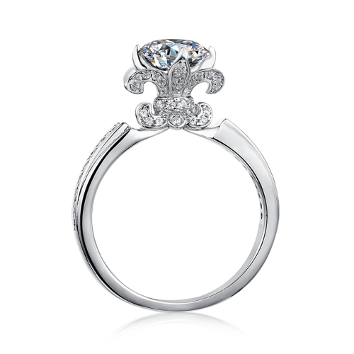 925 Trendy Pure Silver Ring Jewelry With  Created Diamond Ring With Good Quality For Women